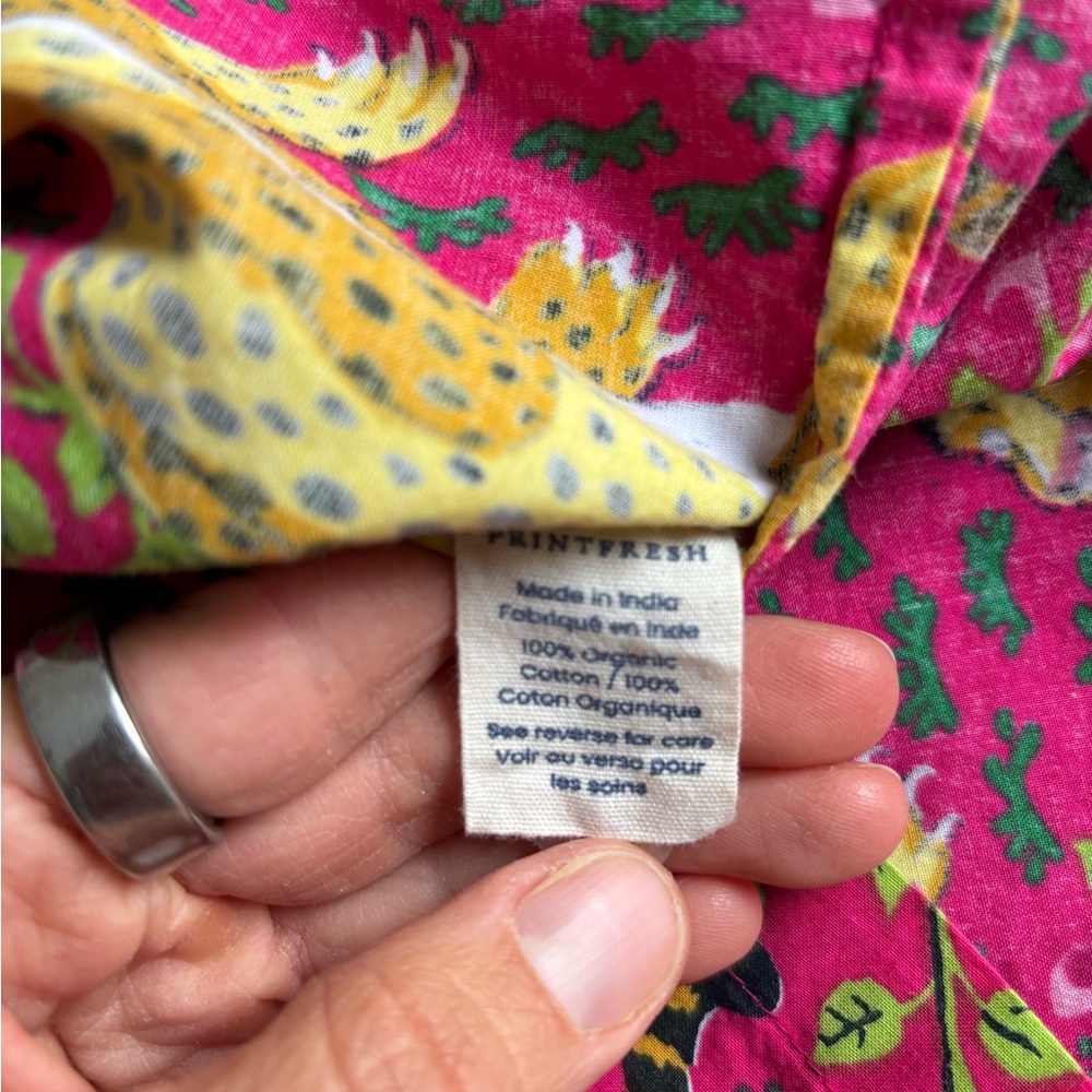 Printfresh Bagheera Leopard Print Pajama Set Pink and Yellow Organic Cotton XL - Picture 8 of 12